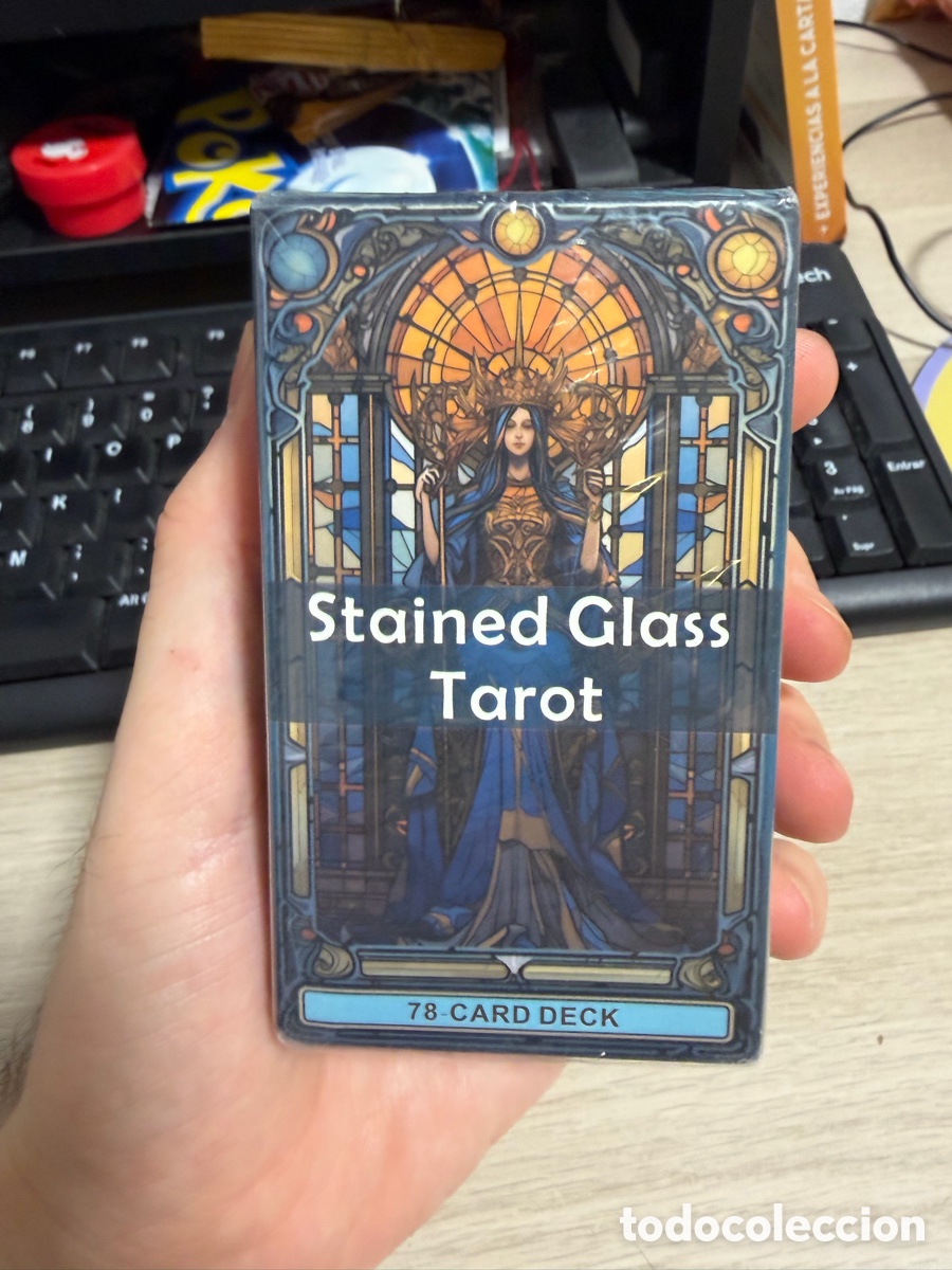 Barajas de cartas: Stained glass Tarot baraja de cartas precintada sobre vidrieras