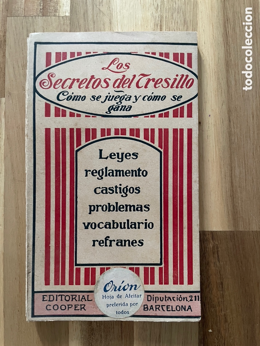 Barajas de cartas: Los secretos del tresillo. Editorial Cooper. Luis Jaramillo. A&ntilde;os 20-30.
