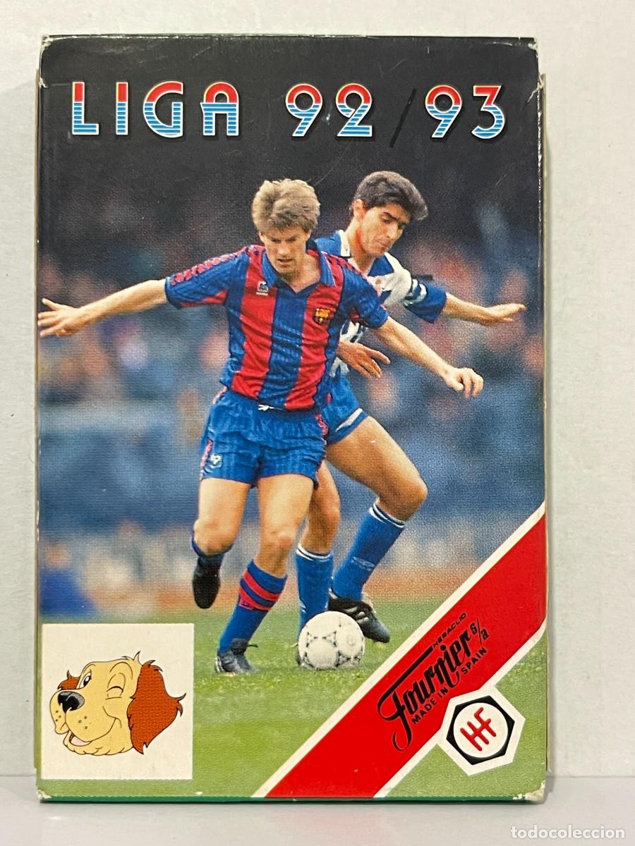 Barajas de cartas: Baraja de Cartas LIGA FUTBOL 92-93 Made in Spain Heraclio Fournier Vitoria naipes Laudrup Butrague&ntilde;o
