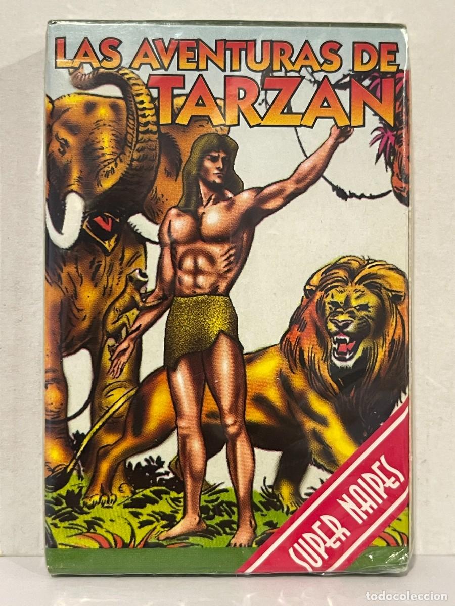 Barajas de cartas: Baraja de Cartas infantil LAS AVENTURAS DE TARZAN super naipes rey de la jungla mona chita