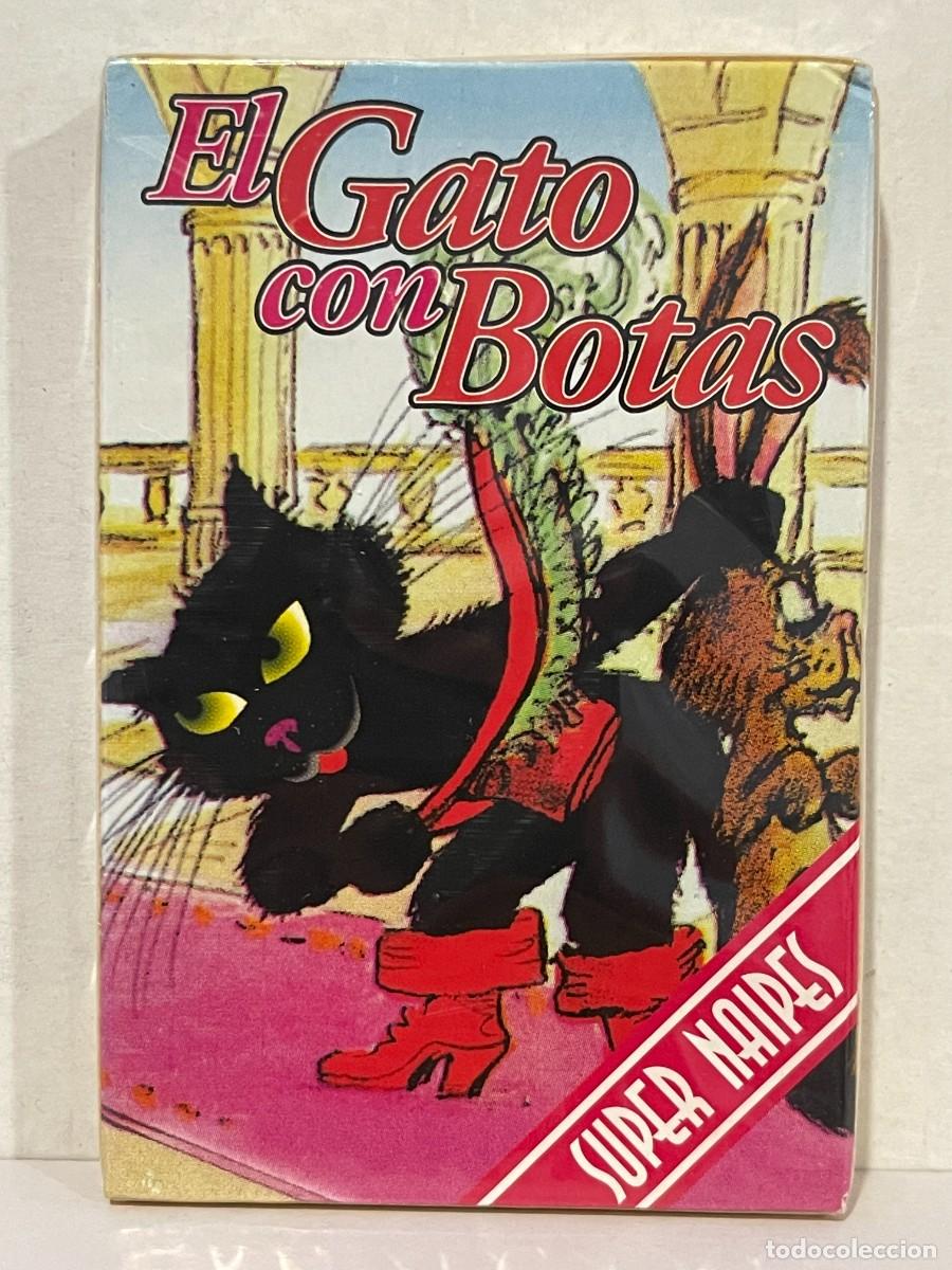 Barajas de cartas: Baraja Cartas infantil EL GATO CON BOTAS super naipes cuentos cl&aacute;sicos juego infantil