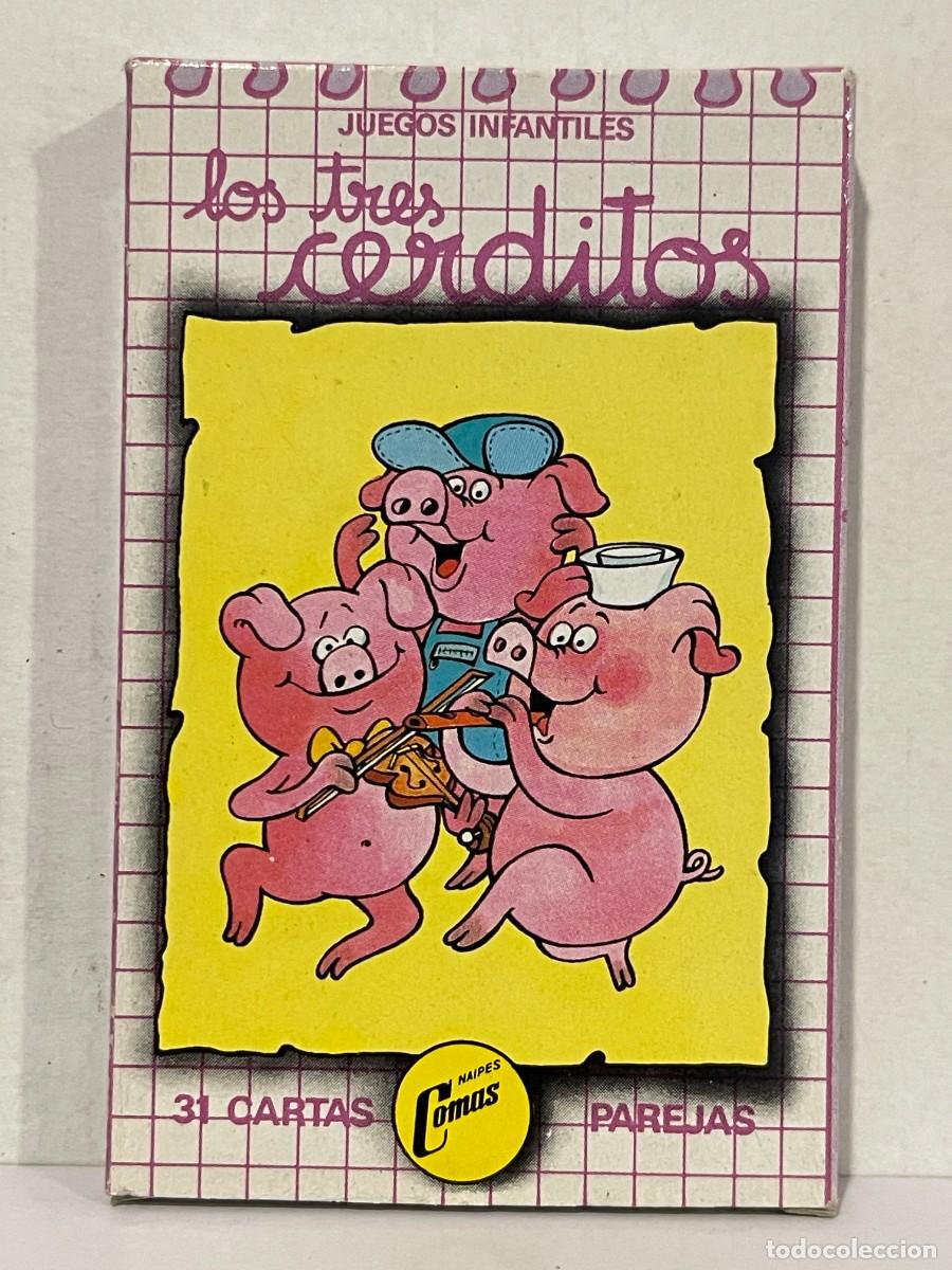 Barajas de cartas: Baraja de Cartas infantil LOS TRES CERDITOS Made in Spain Comas Naipes juego de parejas