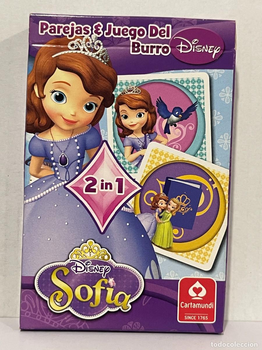 Barajas de cartas: Baraja de Cartas infantil Parejas y Juego del Burro SOFIA 2 in 1 Disney Cartamundi naipes