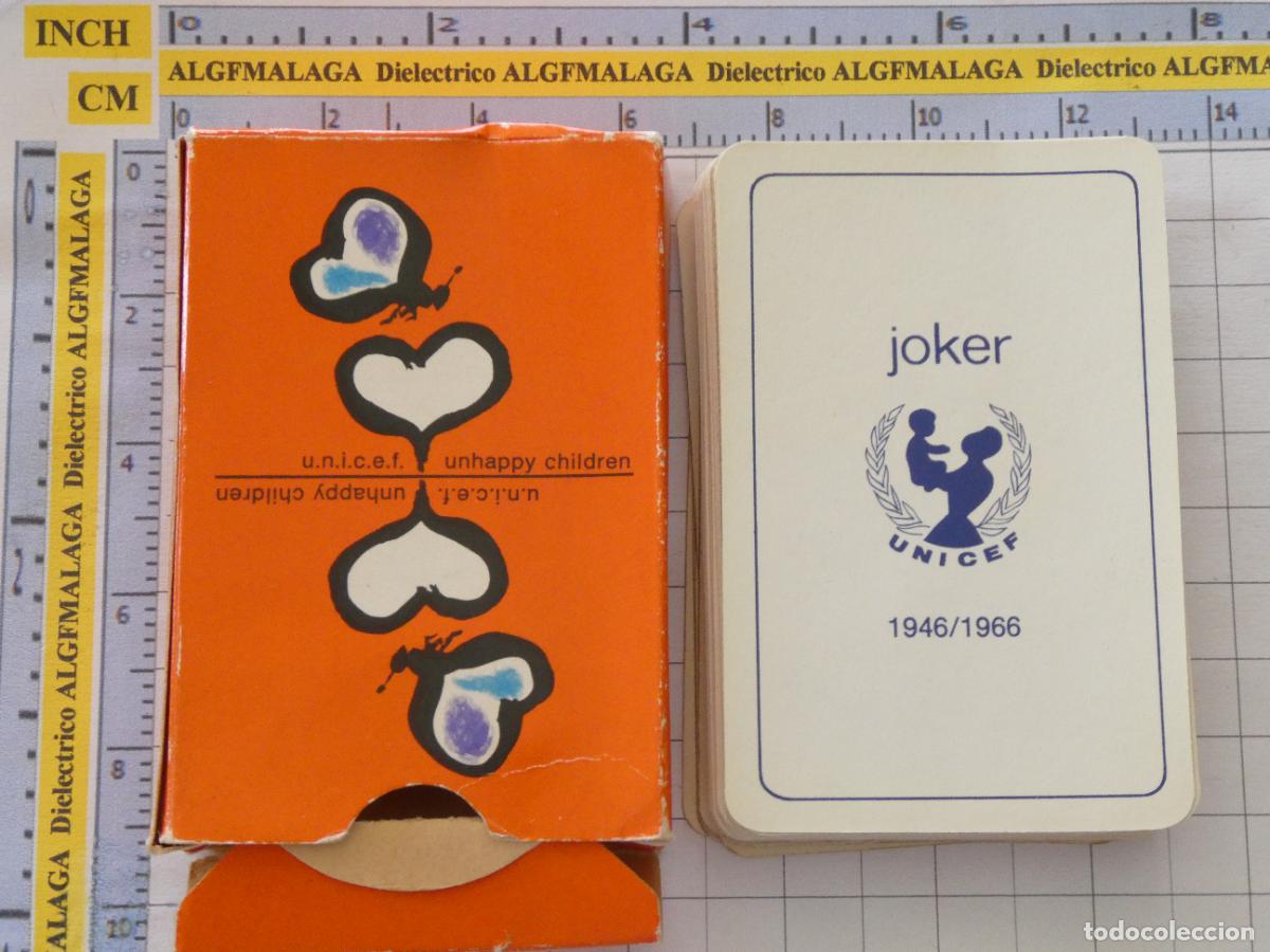 Barajas de cartas: BARAJA DE CARTAS DE P&Oacute;KER. UNICEF 1946 1966. ORGANIZACI&Oacute;N NI&Ntilde;OS INFELICES. 100GR