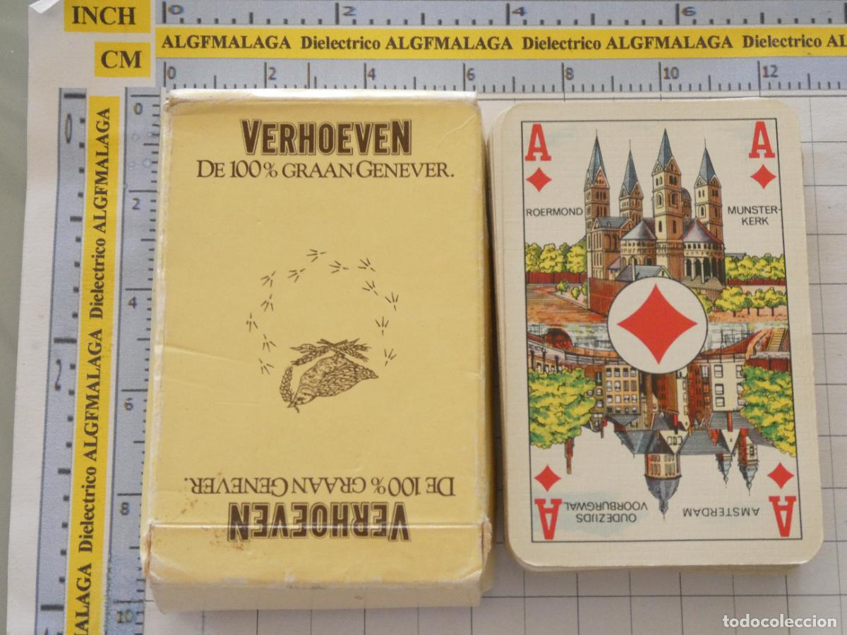 Barajas de cartas: BARAJA DE CARTAS DE P&Oacute;KER. BEBIDAS GINEBRA HOLANDA. VERHOEVEN GREEN GENEVER. 80GR
