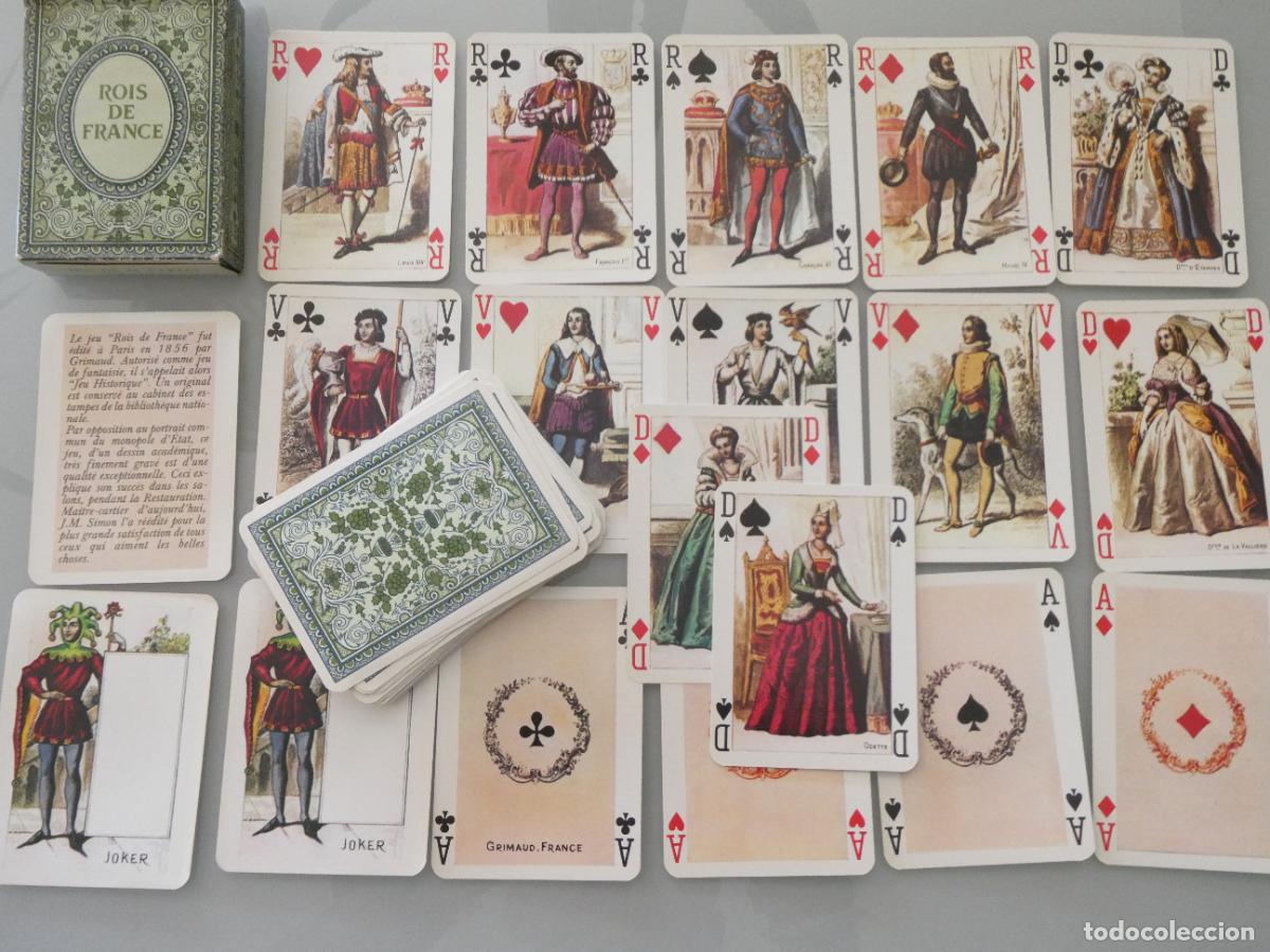 Barajas de cartas: BARAJA DE CARTAS DE P&Oacute;KER. ROIS DE FRANCE. REYES FRANCESES. 100GR