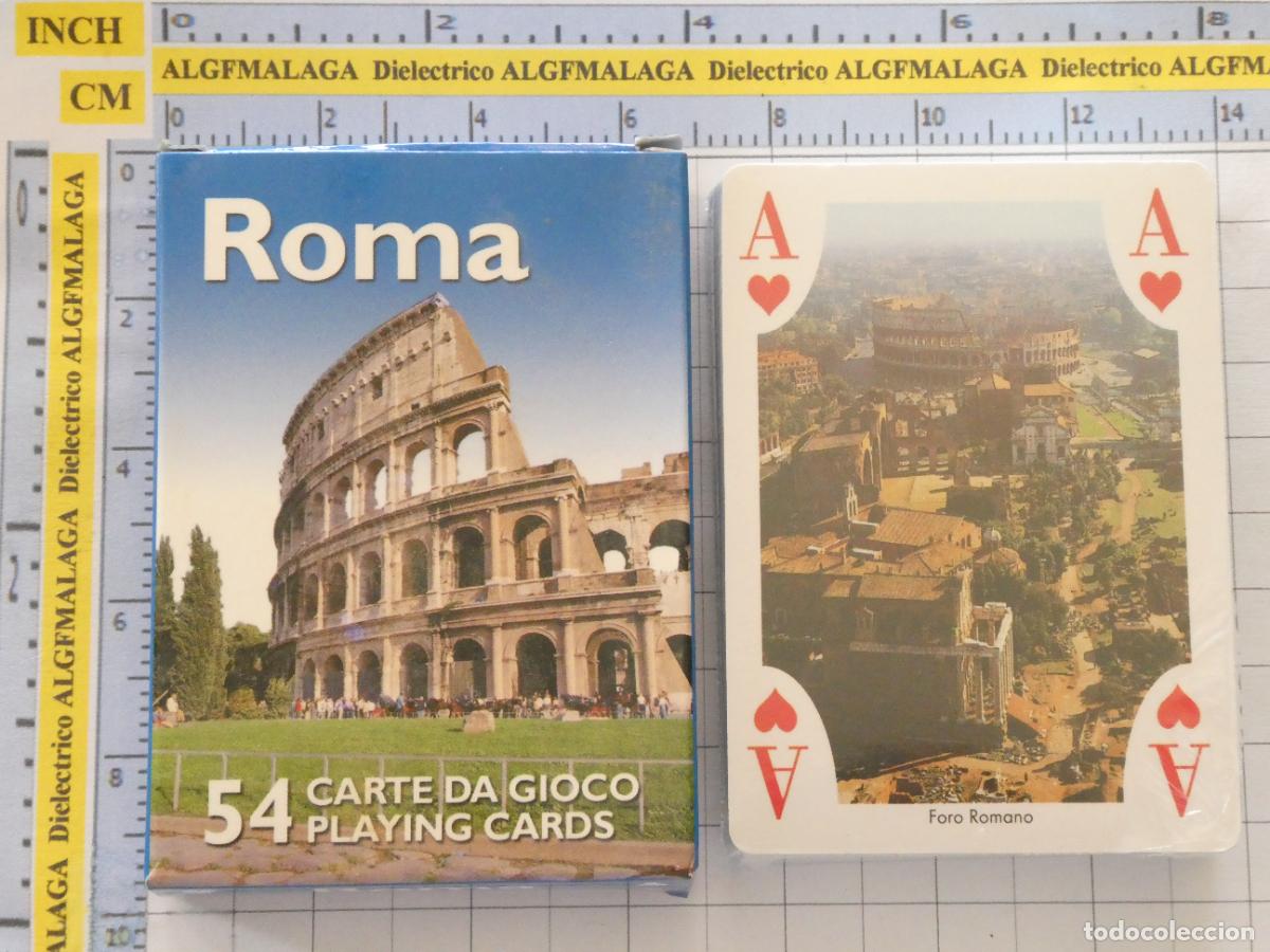 Barajas de cartas: BARAJA CARTAS P&Oacute;KER. ROMA ITALIA. CADA NAIPE UNA FOTO POSTAL. PRECINTADA. 100GR