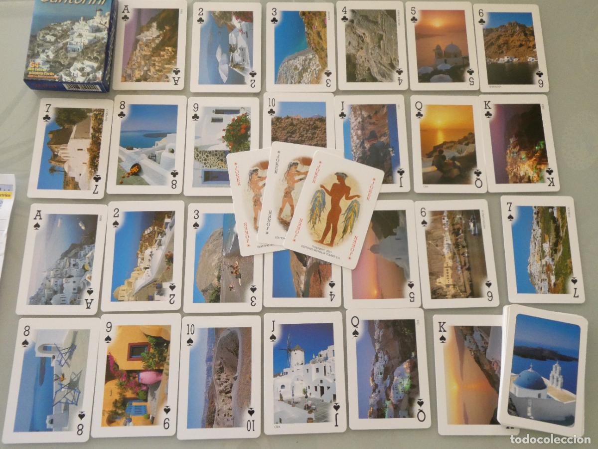 Barajas de cartas: BARAJA CARTAS P&Oacute;KER. SOUVENIR TURISMO SANTORINI GRECIA. CADA NAIPE UNA FOTO POSTAL. 100GR