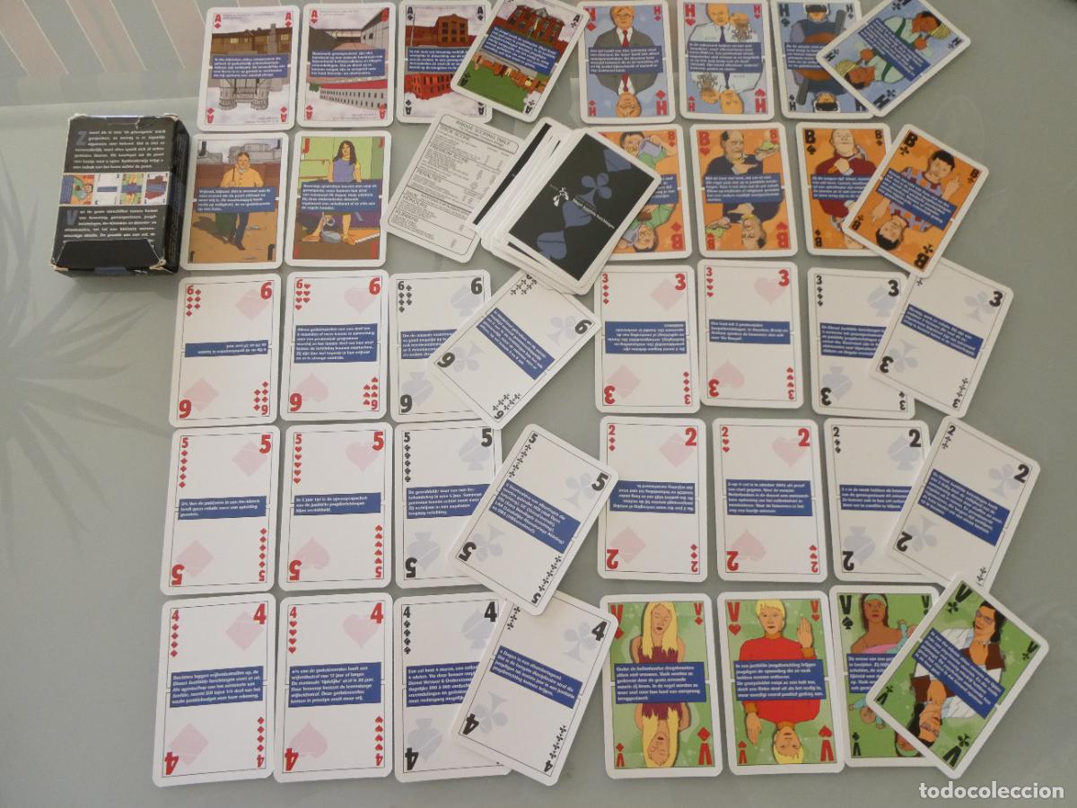 Barajas de cartas: CURIOSA BARAJA JUEGO CARTAS P&Oacute;KER. HOLANDA. PRISIONES C&Aacute;RCELES POLIC&Iacute;AS. 80GR