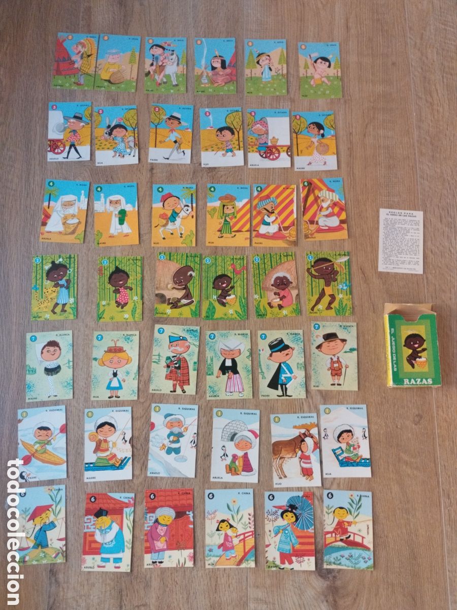 Barajas de cartas: BARAJA EL JUEGO DE LAS RAZAS - El juego de las Razas de Ediciones Recreativas 1960