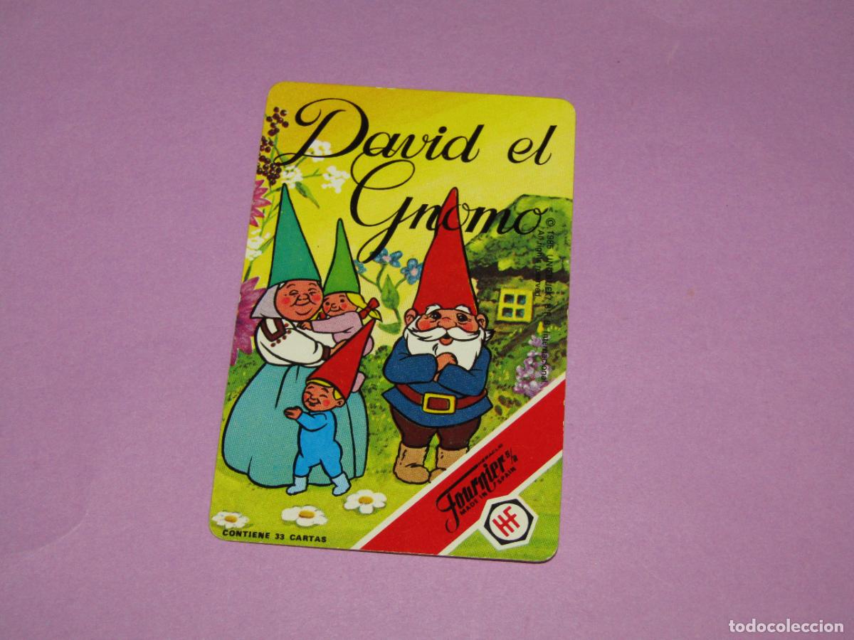Barajas de cartas: Antigua Carta Naipe Reglamento del Juego DAVID EL GNOMO de H. FOURNIER del A&ntilde;o 1985