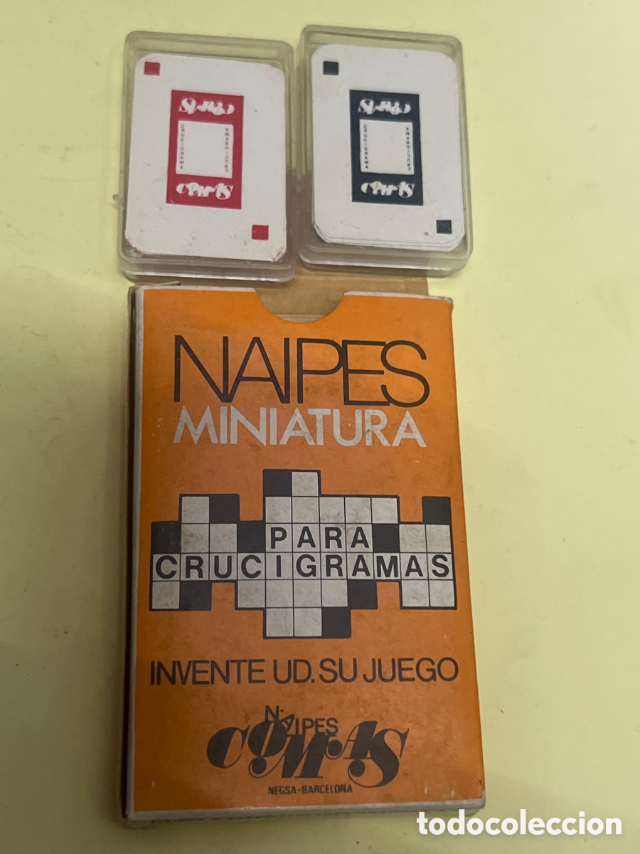 Barajas de cartas: T1/D4/Q1. BARAJAS NAIPES MINIATURA - PARA CRUCIGRAMAS