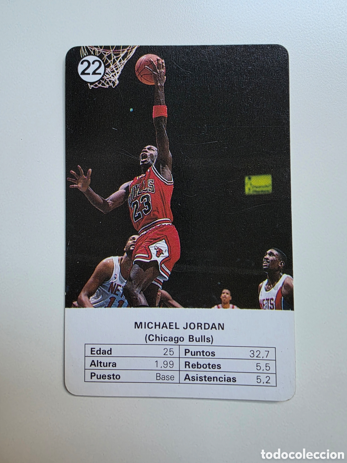 Barajas de cartas: Tarjeta 22 #Michael Jordan Baraja Estrellas NBA Fournier 1988