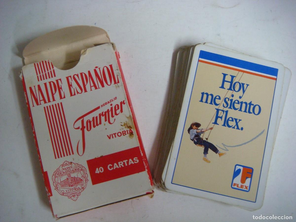 Barajas de cartas: BARAJA ESPA&Ntilde;OLA DE FOURNIER CON PUBLICIDAD DE HOY ME SIENTO FLEX-(&)