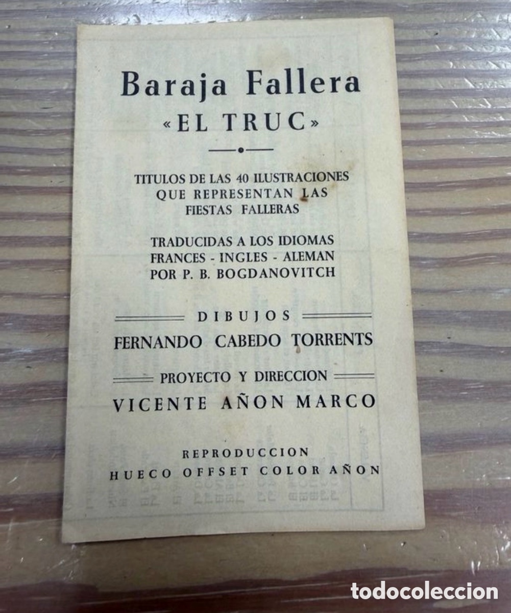Barajas de cartas: BARAJA DEL TRUC FALLERA - Foto 4
