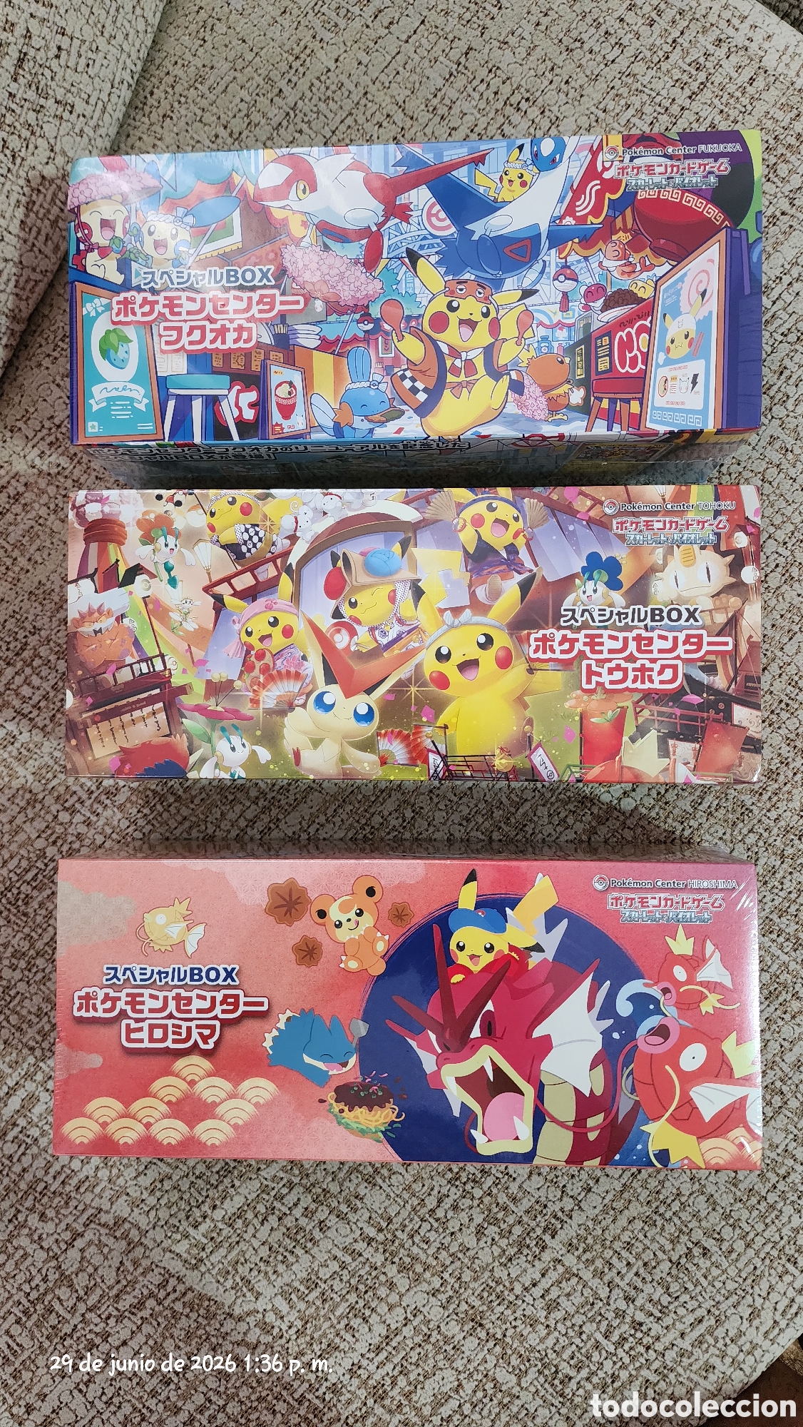 Barajas de cartas: Pokemon ,3 cajas pokemon center