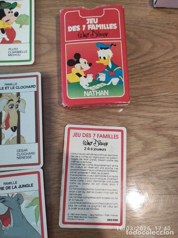 Barajas de cartas: Juego de las 7 familias Walt Disney --- EN FRANC&Eacute;S ---