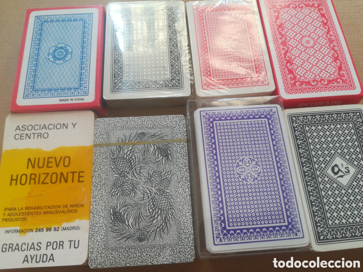 Barajas de cartas: Lote de 8 barajas variadas