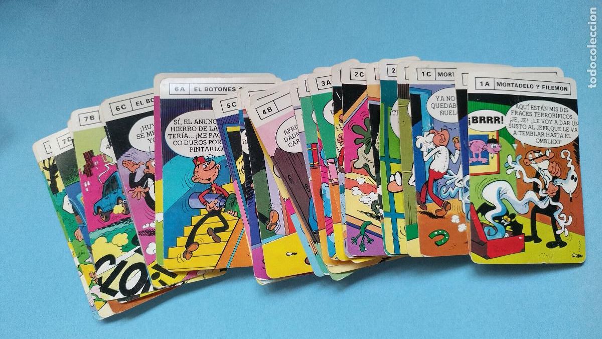Barajas de cartas: baraja Heraclio Fournier mortadelo y Filem&oacute;n infantil a&ntilde;os 80 completa o cartas sueltas
