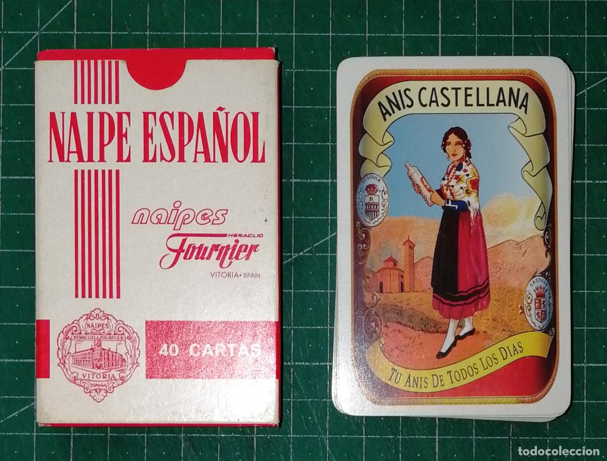 Barajas de cartas: BARAJA ESPA&Ntilde;OLA FOURNIER. Naipe espa&ntilde;ol. N&ordm; 1. 40 cartas. Publicidad AN&Iacute;S CASTELLANA