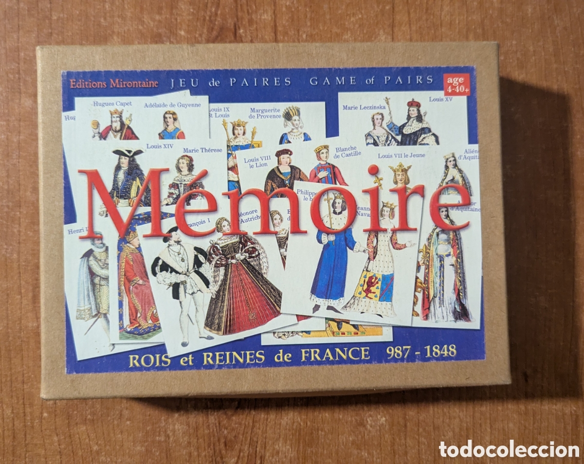 Barajas de cartas: Jeu des paires Rois et Reines de France Memoire &Eacute;ditions Mironaine. Memory Reyes y reinas Francia