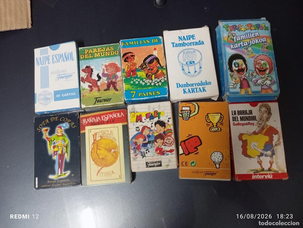 Barajas de cartas: 10 BARAJAS FOURNIER Y OTROS