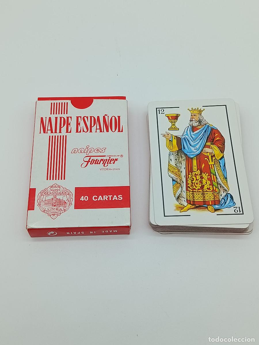 Barajas de cartas: NAIPES FIBRA MARFIL. 40 CARTAS. PUBLICIDAD CAJASTUR.. NAIPES FOURNIER. ABIERTA. CS