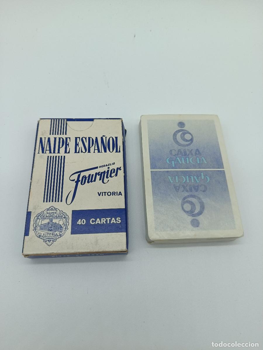 Barajas de cartas: NAIPES FIBRA MARFIL. 40 CARTAS. PUBLICIDAD CAIXA GALICIA. NAIPES FOURNIER. SIN USO. CS.