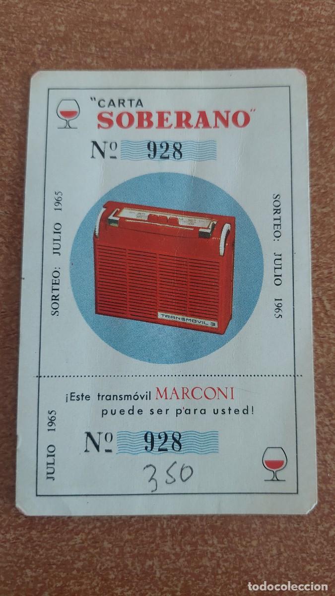 Barajas de cartas: Carta soberano sorteo julio 1965