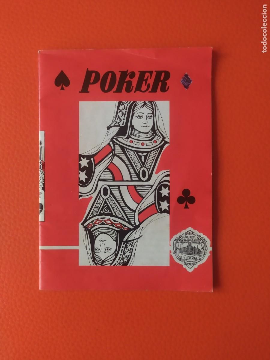 Barajas de cartas: LIBRETO CON INSTRUCCIONES PARA JUGAR AL POKER. FOURNIER. USADO.