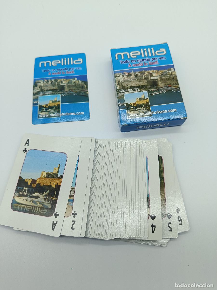 Barajas de cartas: BARAJA DE NAIPES POKER TURISMO MELILLA. EN CAJA ORIGINAL SIN USO. 55 NAIPES. MYJ.