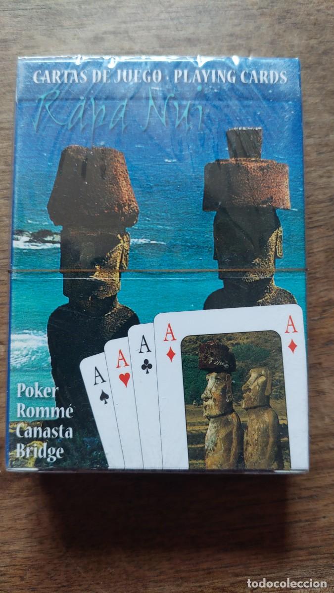 Barajas de cartas: Paquete cartas naipes poker Rapa Nui Isla de Pascua