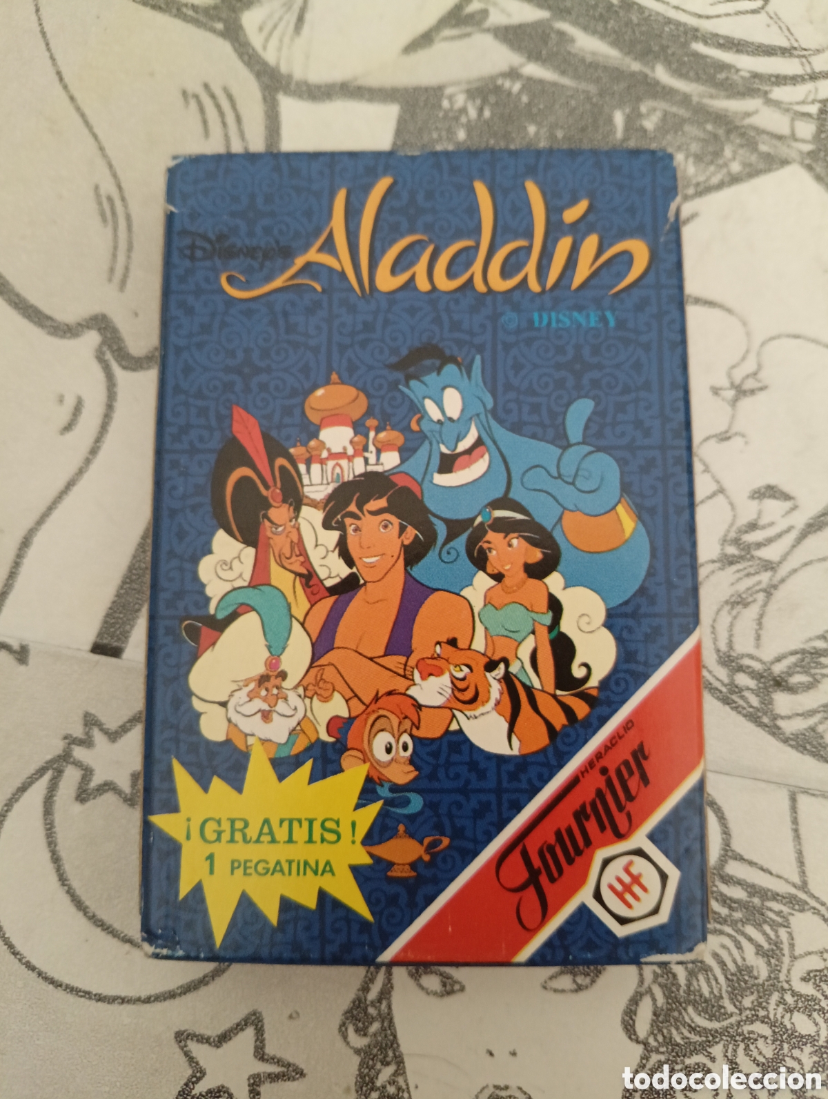 Barajas de cartas: Baraja infantil Aladdin Disney - Heraclio Fournier 1993 - Completa con caja
