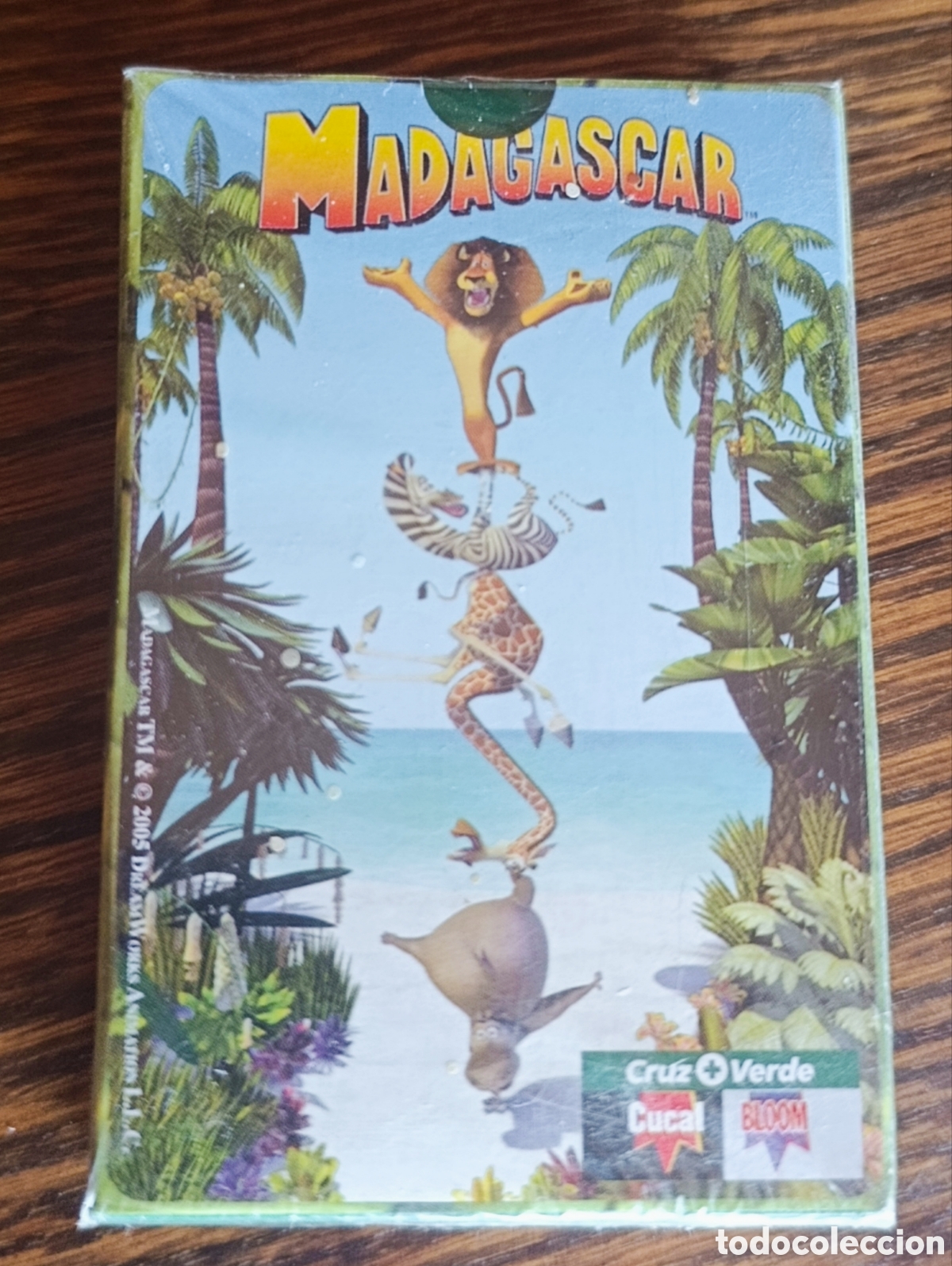 Barajas de cartas: Baraja de Cartas / P&oacute;ker Publicitaria - Madagascar (DreamWorks) - Cruz Verde / Cucal / Bloom - Nueva