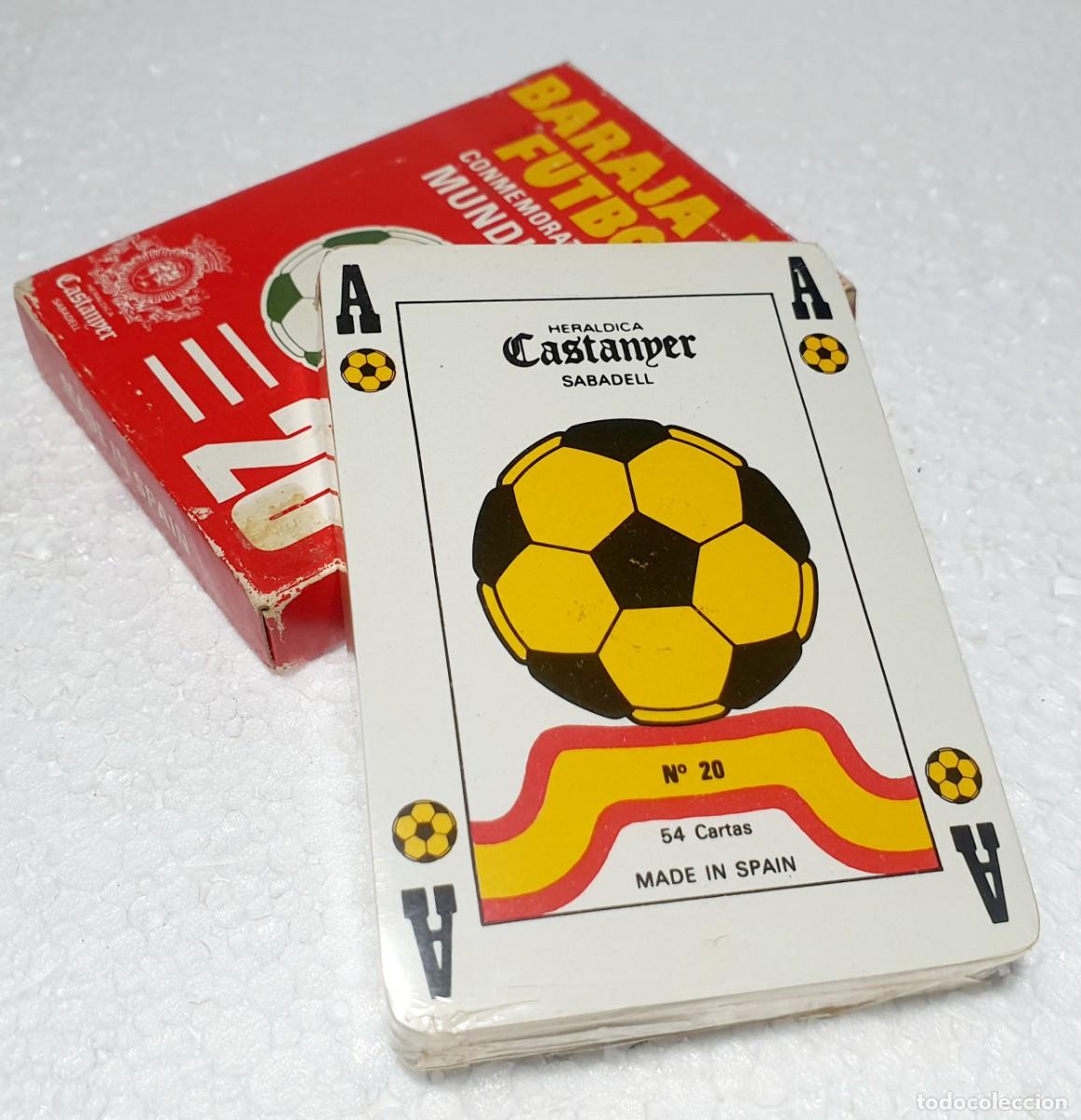 Barajas de cartas: BARAJA DE FUTBOL CONMEMORATIVA DEL MUNDIAL-82 *** HERALDICA CASTANYER SABADELL BARCELONA