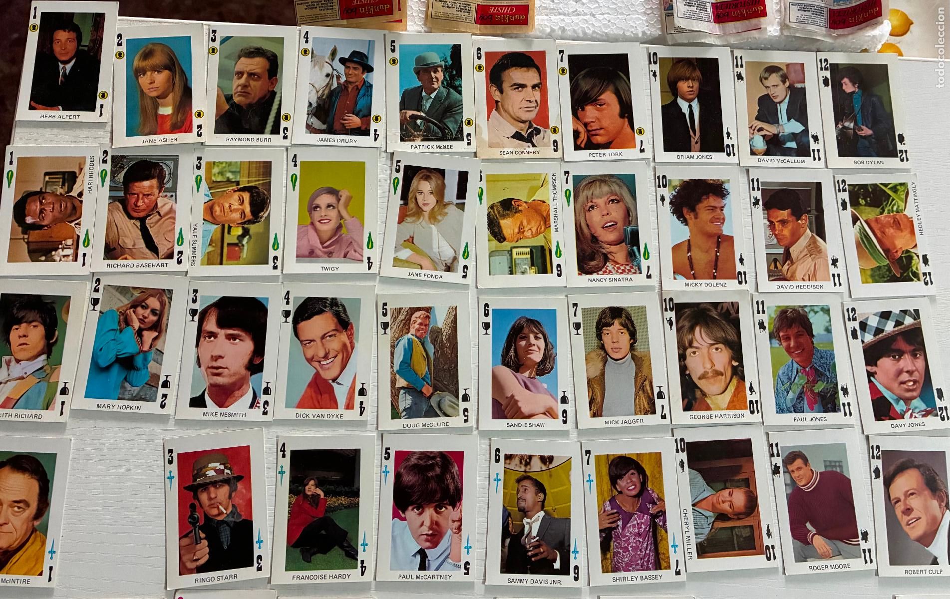 Barajas de cartas: Baraja cartas artistas de cine publicidad pipas girasol S&oacute;crates Garcia Taranc&oacute;n Cuenca falta una