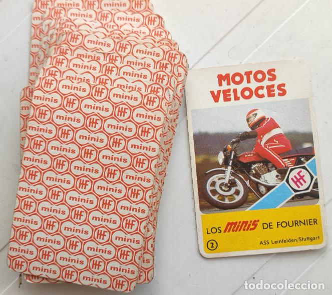 Barajas de cartas: JUEGO DE NAIPES O FICHAS, MOTOS VELOCES, LOS MINIS DE FOURNIER, 1978