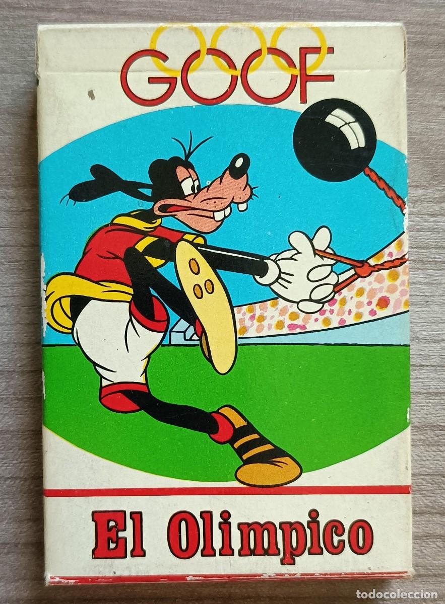 Barajas de cartas: (1) Juego cartas, naipes, baraja infantil Fournier, Goofy el olimpico, Disney, ver nota