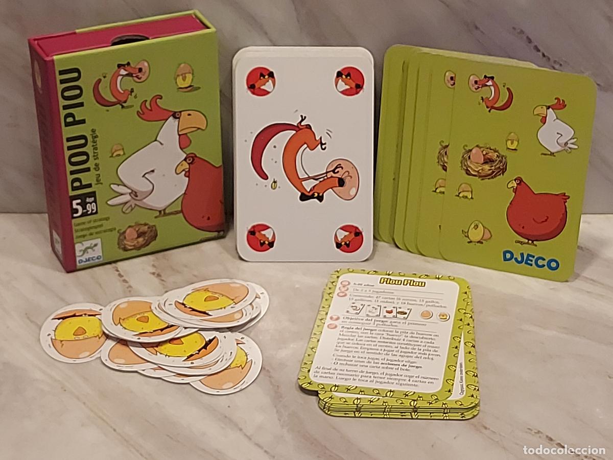 Barajas de cartas: PIOU PIOU | DJECO | JUEGO DE CARTAS INFANTIL | ESTRATEGIA | COMPLETO
