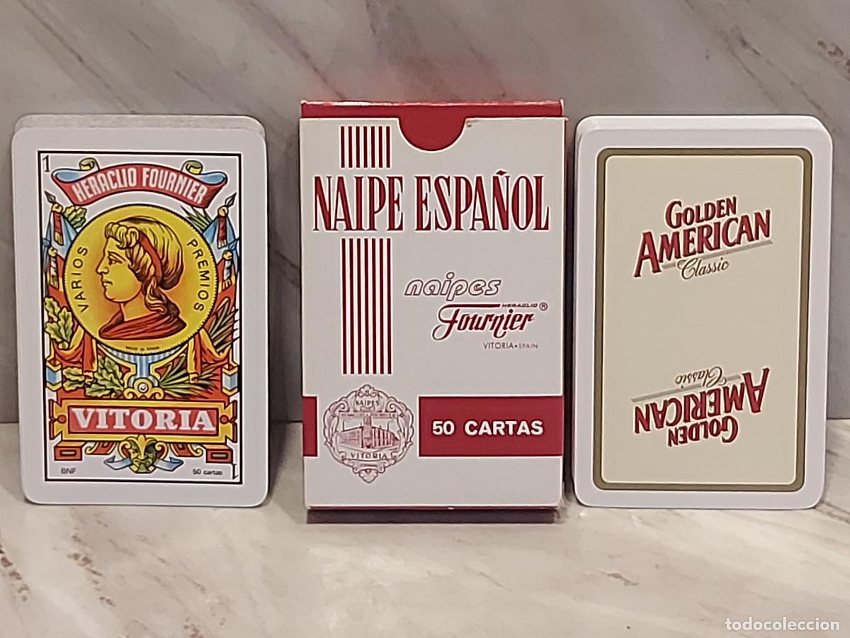 Barajas de cartas: BARAJA FOURNIER | GOLDEN AMERICAN CLASSIC | NAIPE ESPA&Ntilde;OL | 50 CARTAS