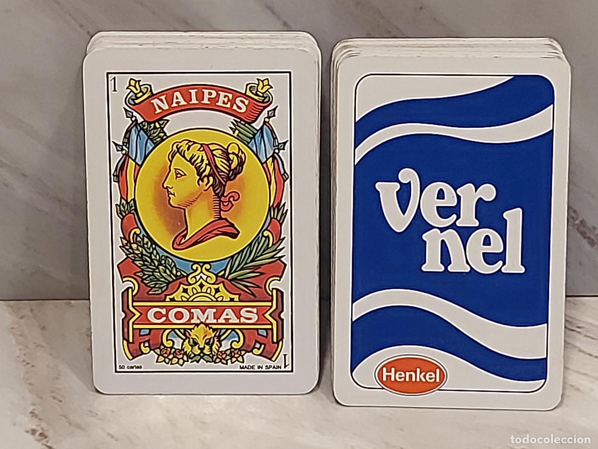 Barajas de cartas: BARAJA ESPA&Ntilde;OLA PUBLICITARIA VERNEL HENKEL | NAIPES COMAS | 50 CARTAS COMPLETA