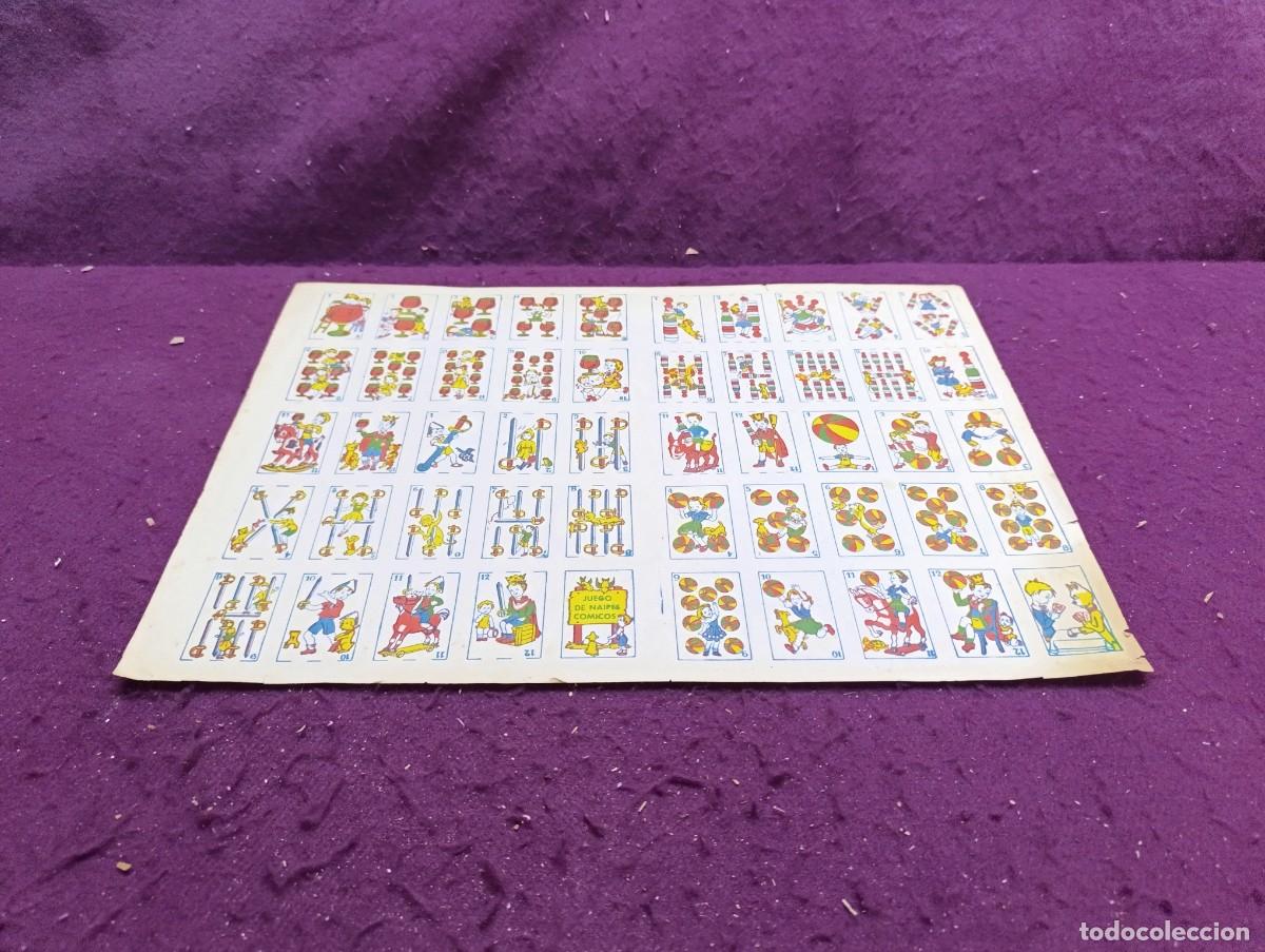 Jeux de cartes: baraja espa&ntilde;ola de cartas, en pliego de papel, todav&iacute;a sin cortar, Juego de Naipes C&oacute;mico