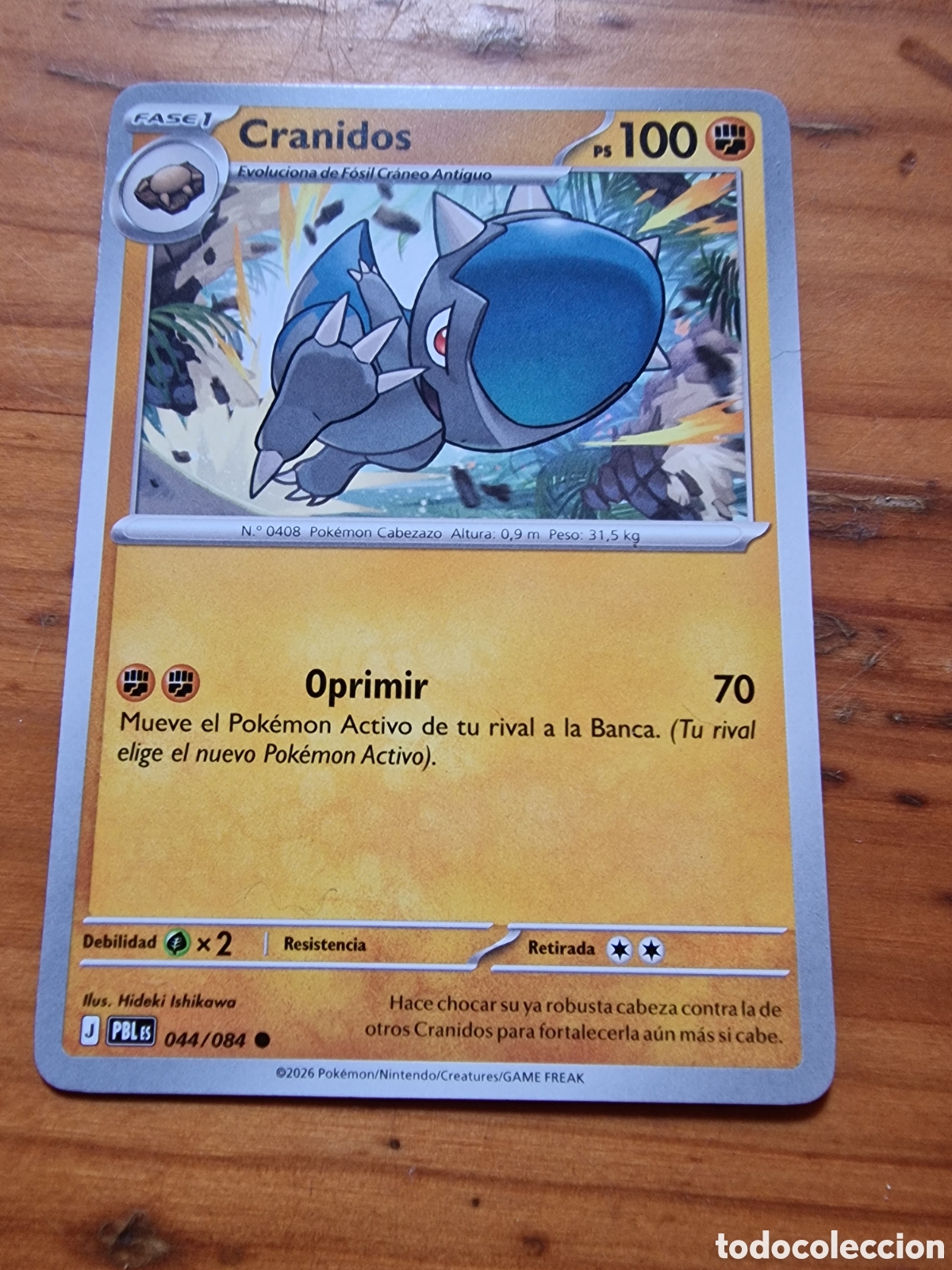 Barajas de cartas: Carta cromo pokemon, cranidos ps100 -044/084