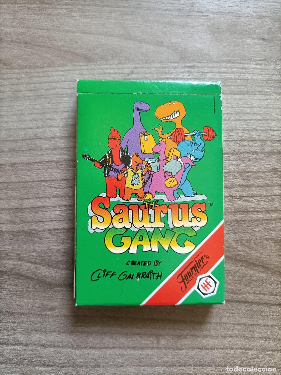 Barajas de cartas: (1) Juego cartas infantil, naipes, baraja Fournier, the Saurus Gang - nueva desprecintada