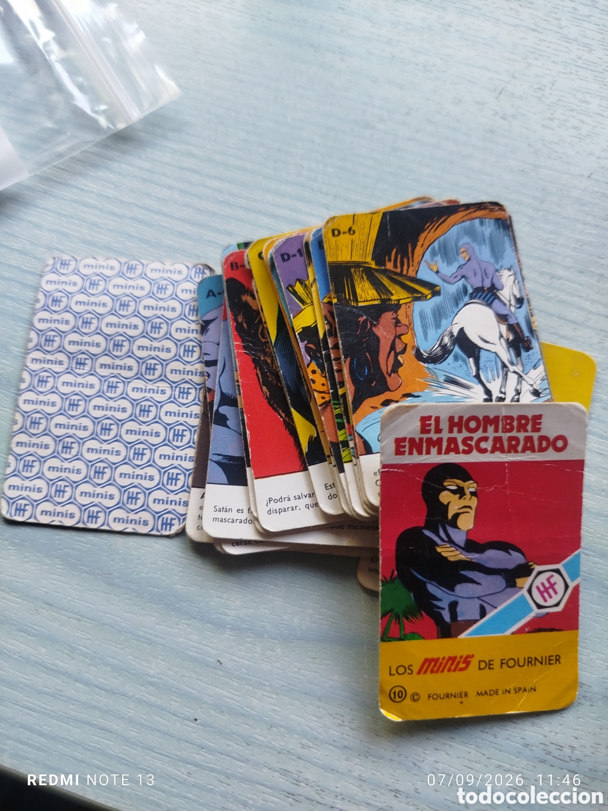 Barajas de cartas: Los minis de fournier.n10 el hombre enmascarado