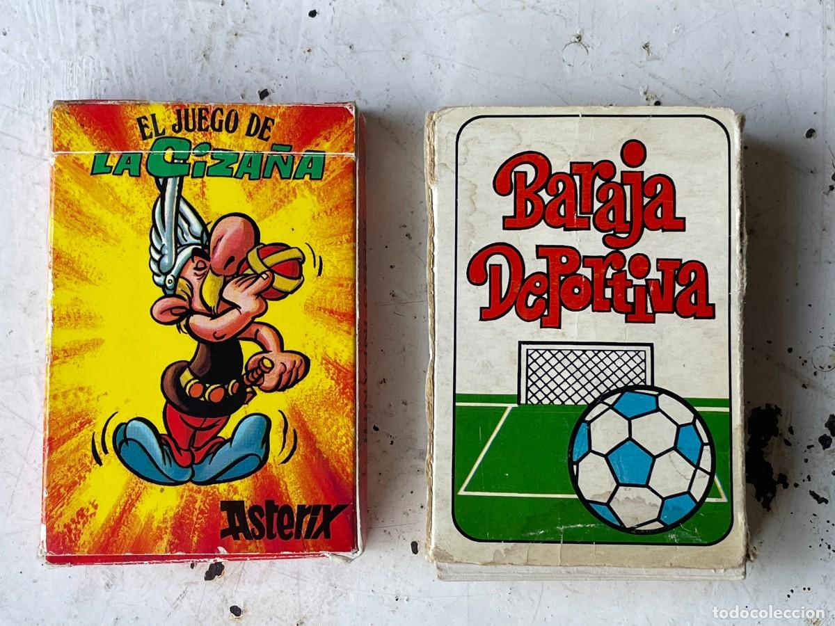 Baralhos de cartas: Lote de 2 barajas infantiles Deportiva y Asterix La Ciza&ntilde;a completas
