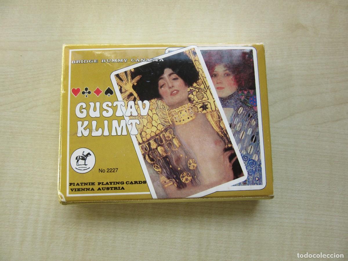 Jeux de cartes: Dos barajas de P&oacute;ker Gustav Klimt de Viena (Austria ) A&ntilde;os 70-80