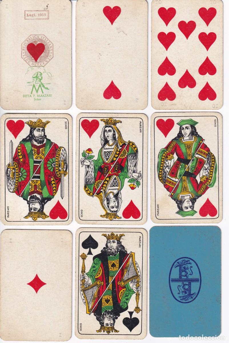 Barajas de cartas: BARAJA DE POKER DE ITALIA DE P. MARZARI DEL A&Ntilde;O 1950