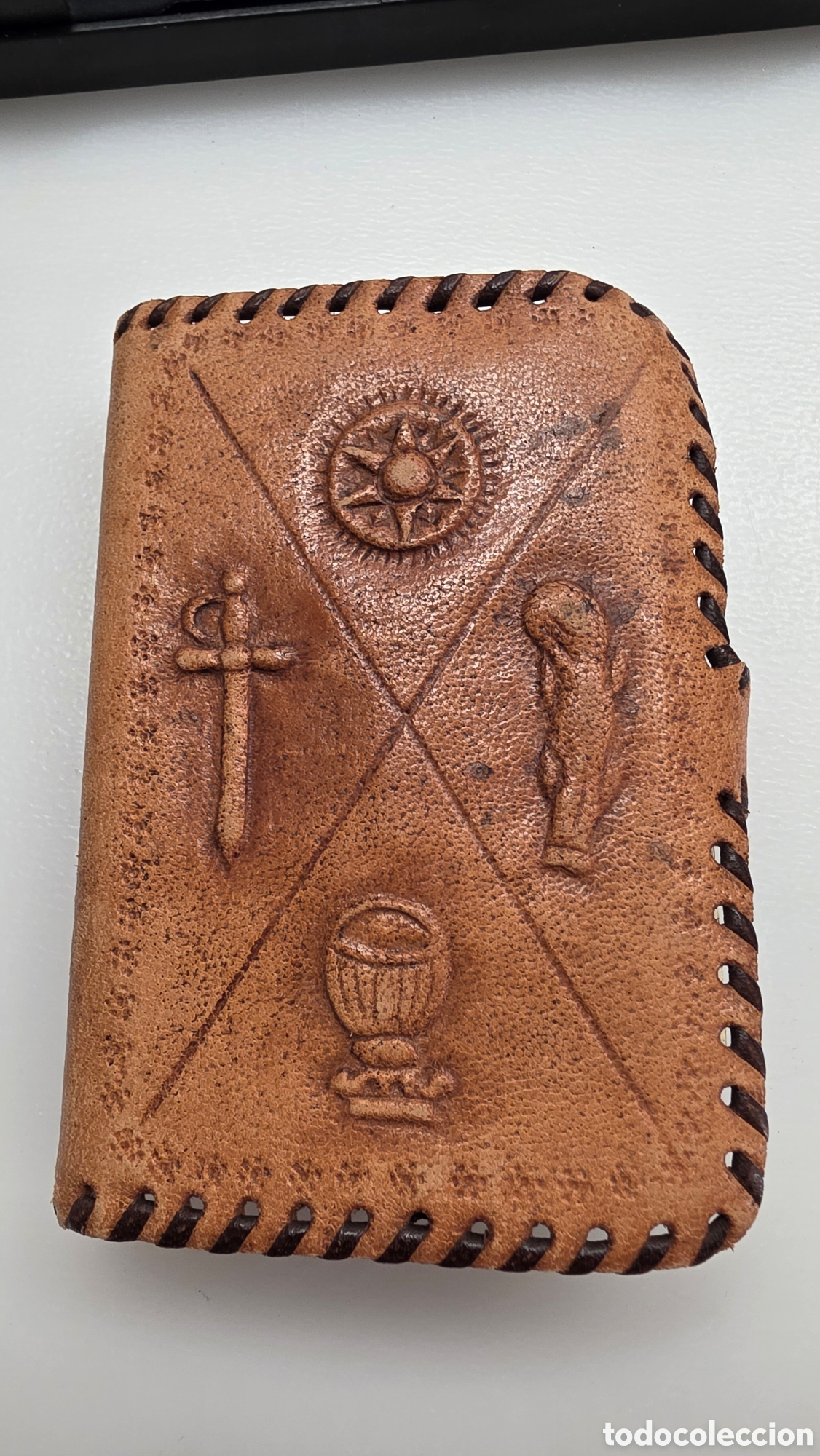 Barajas de cartas: Baraja cartas espa&ntilde;ola con funda piel