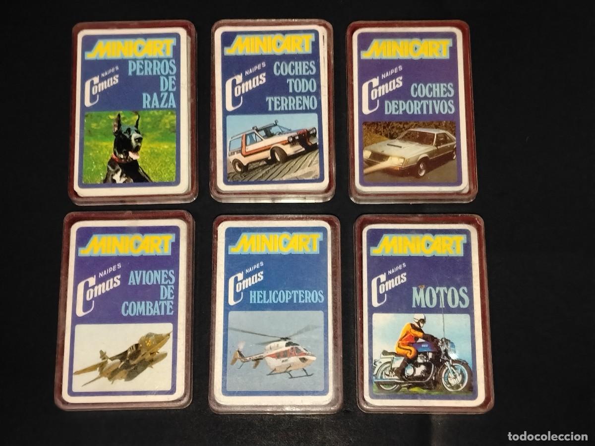 Barajas de cartas: COLECCI&Oacute;N DE BARAJAS DE CARTAS MINICAR COMAS (MOTO,HELICOPTERO,AVIONES,PERRO,COCHE Y TODO TERRENO)